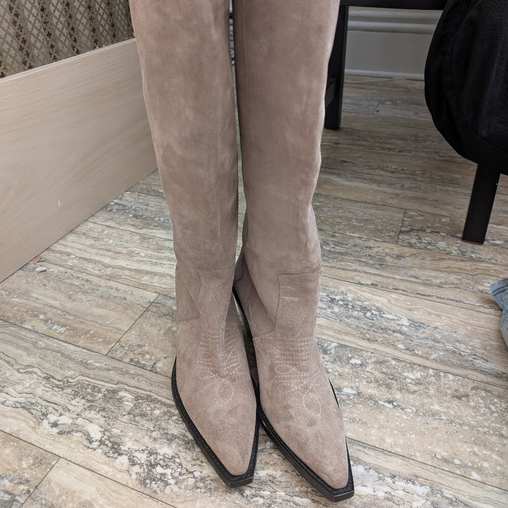 Anine Bing Tall Tania Boots - Brown Suede (EU Women's 40 / US Women's 10)